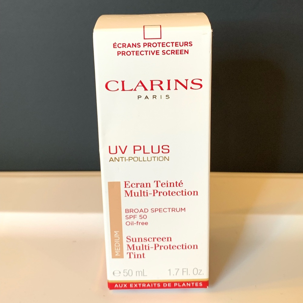 Clarins tinted SPF 50. Medium Tint